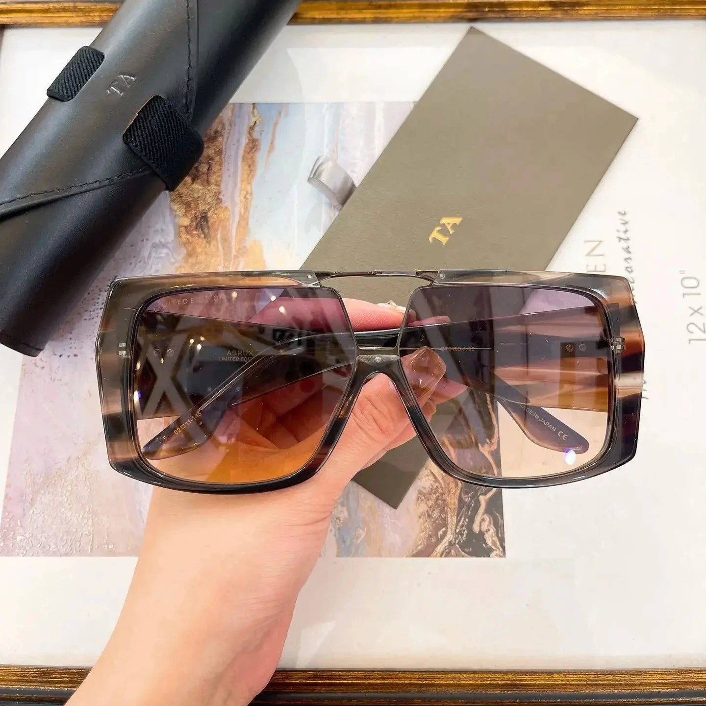 Original For LIANGCHENDIT DT ABRUX DTS420-A LIMITED EDITION Men Sunglasses Stylish Classic Acetate Frame Women Couple Eyewear