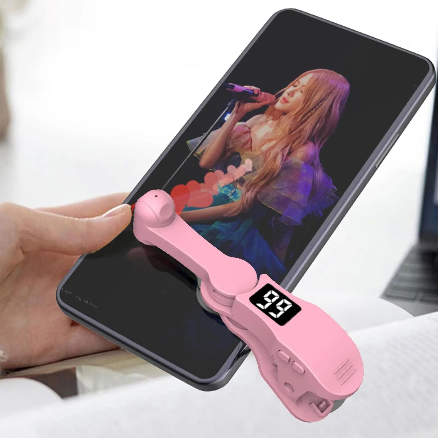 Smart Phone Auto Clicker, Automatic Finger Tapping Device, Continuous Clicking Tool for Live Stream Likes Shopping Tasks