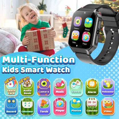 Smart Watch for Kid Age 4 5 6 7 8 9 10 Boys Girls Learning Toy with 26 Puzzle Game 1.69 Touch Screen HD Camera Video Music Play