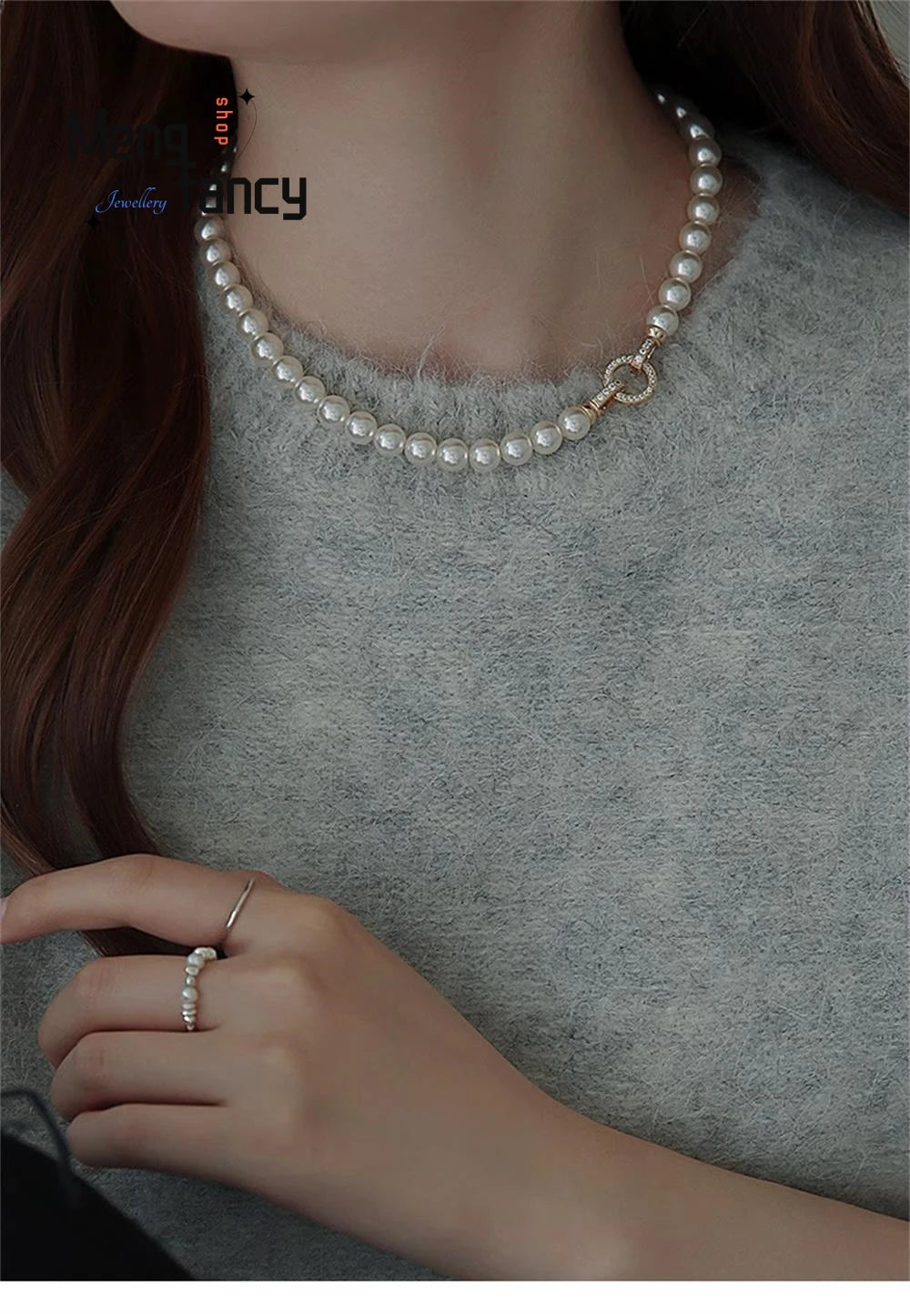 Natural Freshwater Pearl Necklace Simple Exquisite Elegant Luxury Fashion Fine Jewelry Sexy Young Girls High-grade Holiday Gifts