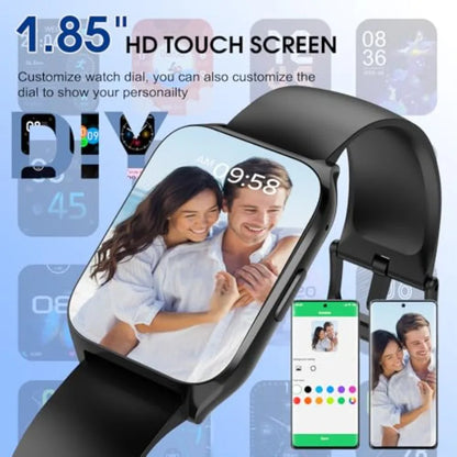 Smart Watch for Men Women Answer Make Calls 1.85 HD Touch Screen Fitness Watch with Sleep Heart Rate Monitor 112 Sports Modes I