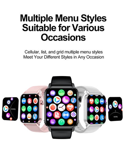 TG08 Smart Watch, 1.85"Smartwatch for Men Women (Answer/Make Call), Fitness Tracker with 100+ Sport Modes, Waterproof Watch.