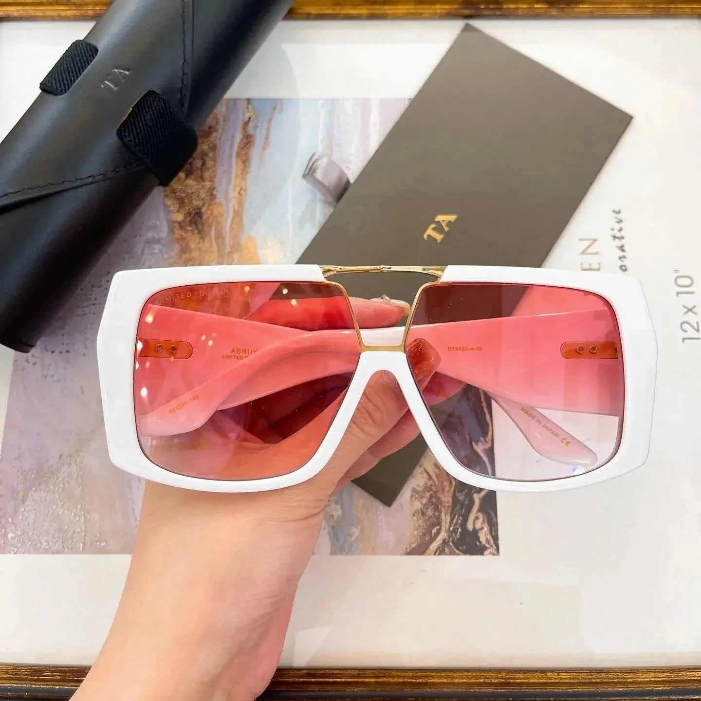 Original For LIANGCHENDIT DT ABRUX DTS420-A LIMITED EDITION Men Sunglasses Stylish Classic Acetate Frame Women Couple Eyewear