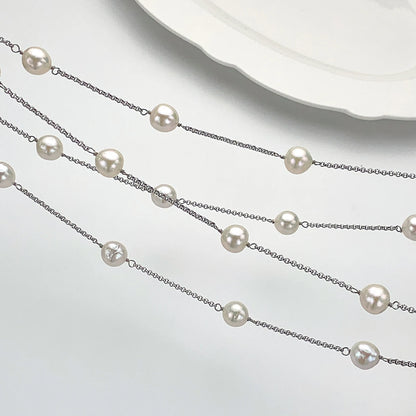 2025 New Design Elegant Natural Freshwater Pearl Necklace With Multiple Ways of Wearing Trendy Jewelry Accessory For Women Girls