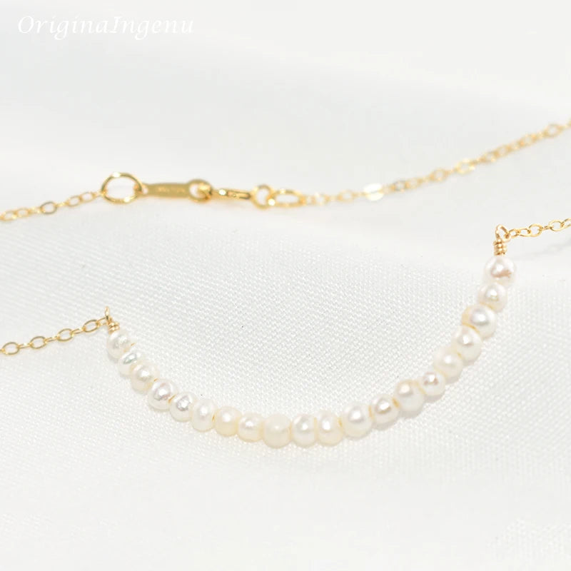 Natural Pearl Necklace Handmade Jewelry Choker  925 Silver Gold Filled Pendants Boho Collier Femme Kolye Collares Necklace