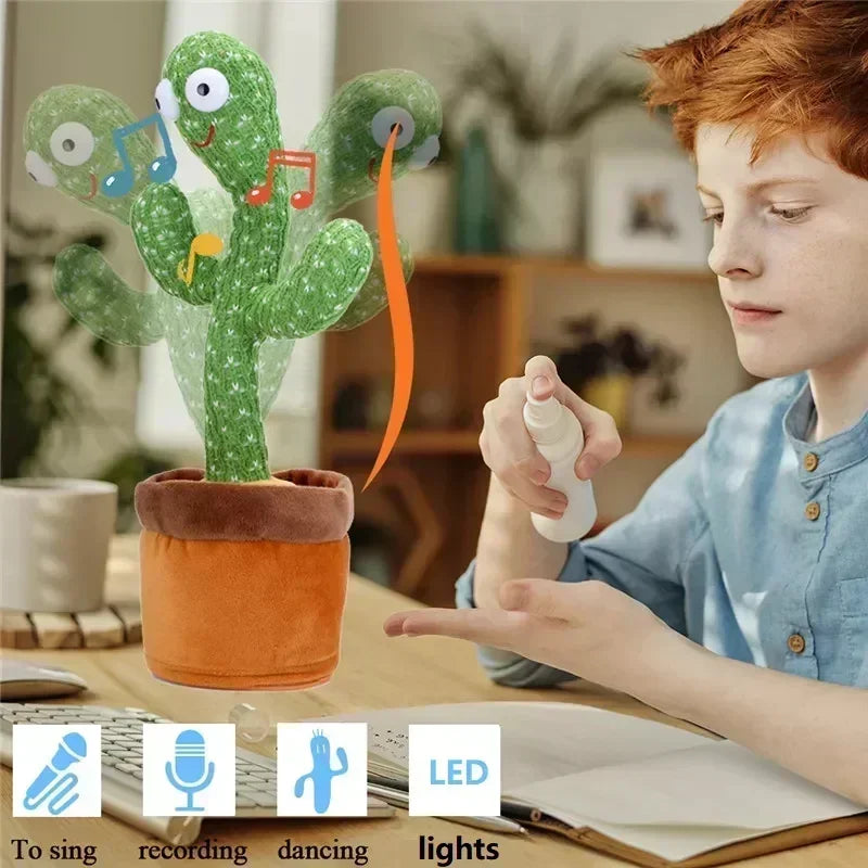 Smart Cactus That Can Dance and Speak, Interactive Learning and Music Toys for Children, Supporting Charging and Battery Models