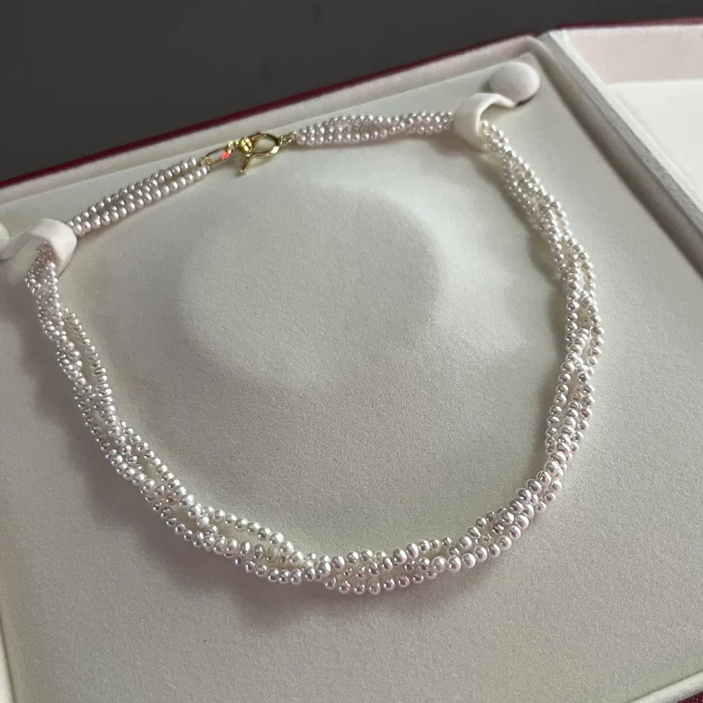 Pearl Necklace, Freshwater Baby Collarbone Chain, Niche Design Temperament, Versatile Necklace, Women's Jewelry
