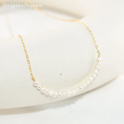 Natural Pearl Necklace Handmade Jewelry Choker  925 Silver Gold Filled Pendants Boho Collier Femme Kolye Collares Necklace