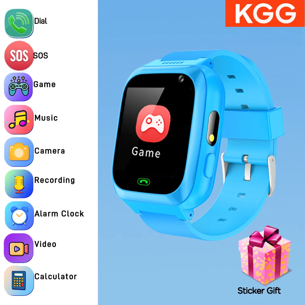 2g Kids Smart Phone Watch Phone Call SOS Video Music Player Camera Games Flashlights Calculator Alarm Clock  Smartwatch Children