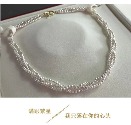 Pearl Necklace, Freshwater Baby Collarbone Chain, Niche Design Temperament, Versatile Necklace, Women's Jewelry