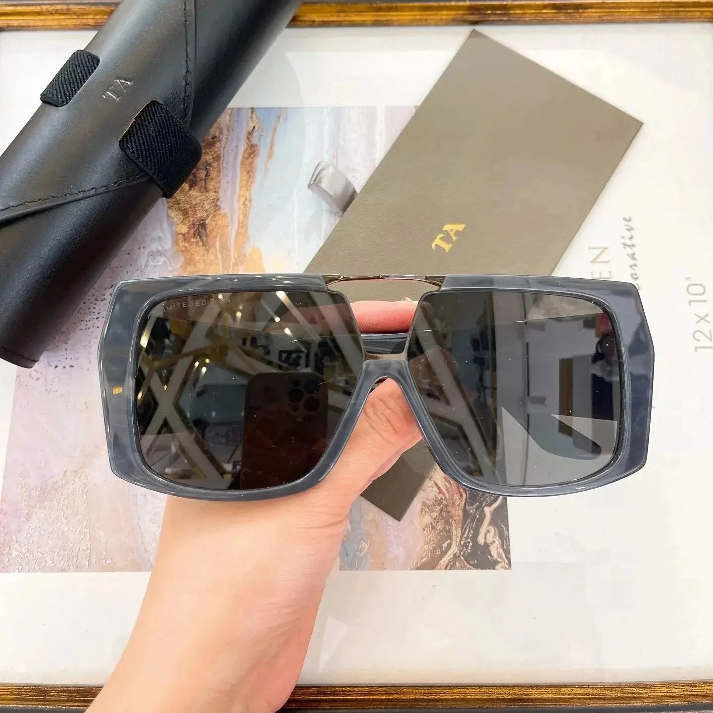 Original For LIANGCHENDIT DT ABRUX DTS420-A LIMITED EDITION Men Sunglasses Stylish Classic Acetate Frame Women Couple Eyewear