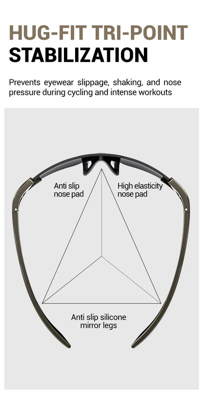 Kapvoe Cycling Sunglasses Photochromic Sports Eyewear UV400 Men MTB Eyewear Outdoor Running Goggles Hiking Sunglasses Sports