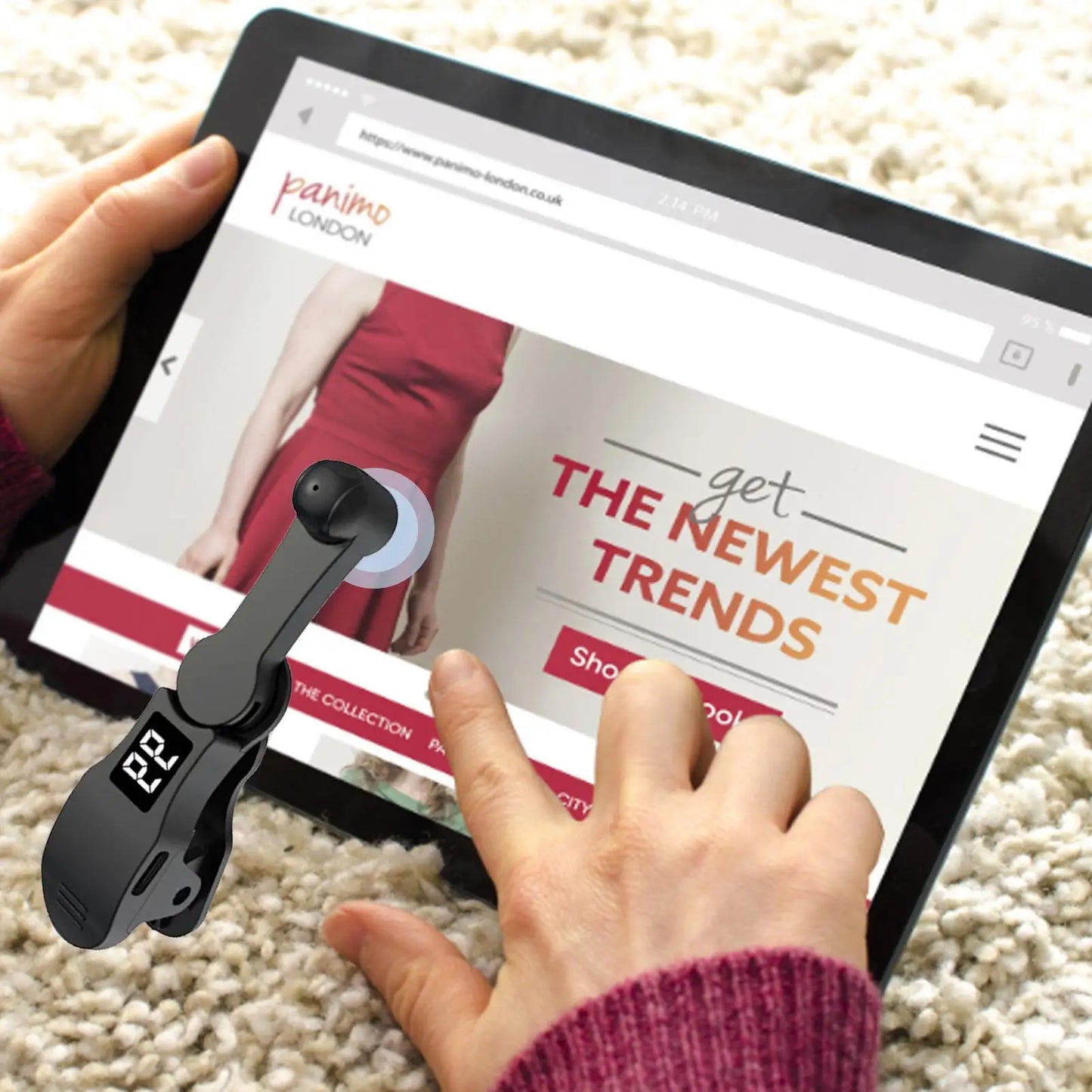 Smart Phone Auto Clicker, Automatic Finger Tapping Device, Continuous Clicking Tool for Live Stream Likes Shopping Tasks