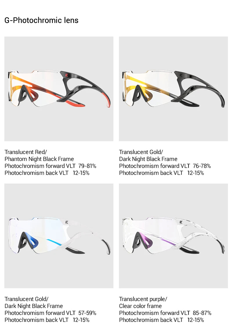 Kapvoe Cycling Sunglasses Photochromic Sports Eyewear UV400 Men MTB Eyewear Outdoor Running Goggles Hiking Sunglasses Sports