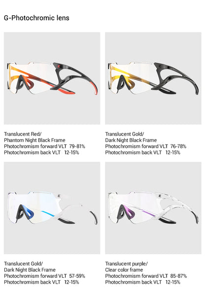 Kapvoe Cycling Sunglasses Photochromic Sports Eyewear UV400 Men MTB Eyewear Outdoor Running Goggles Hiking Sunglasses Sports