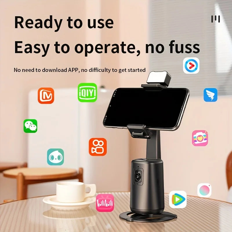 Smart AI face recognition 360° mobile phone follow-up gimbal mobile phone desktop stand live shooting tracking selfie stick