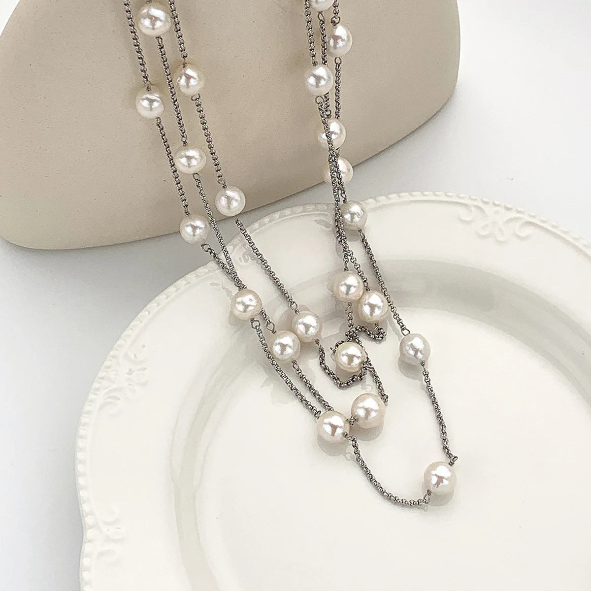 2025 New Design Elegant Natural Freshwater Pearl Necklace With Multiple Ways of Wearing Trendy Jewelry Accessory For Women Girls