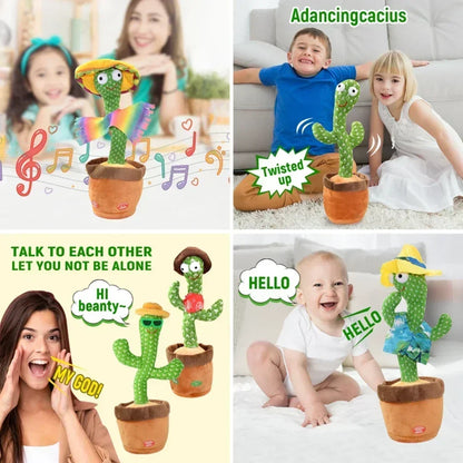 Smart Cactus That Can Dance and Speak, Interactive Learning and Music Toys for Children, Supporting Charging and Battery Models