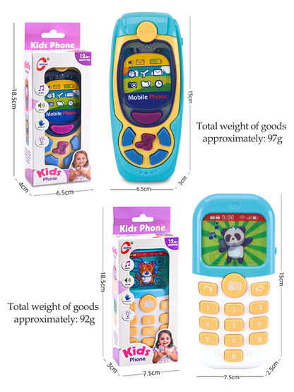 Smartphone Toys, Baby Phone with Music and Light Sound Interact Simulate Making Phone Calls, Gifts for Kids not Include Battery