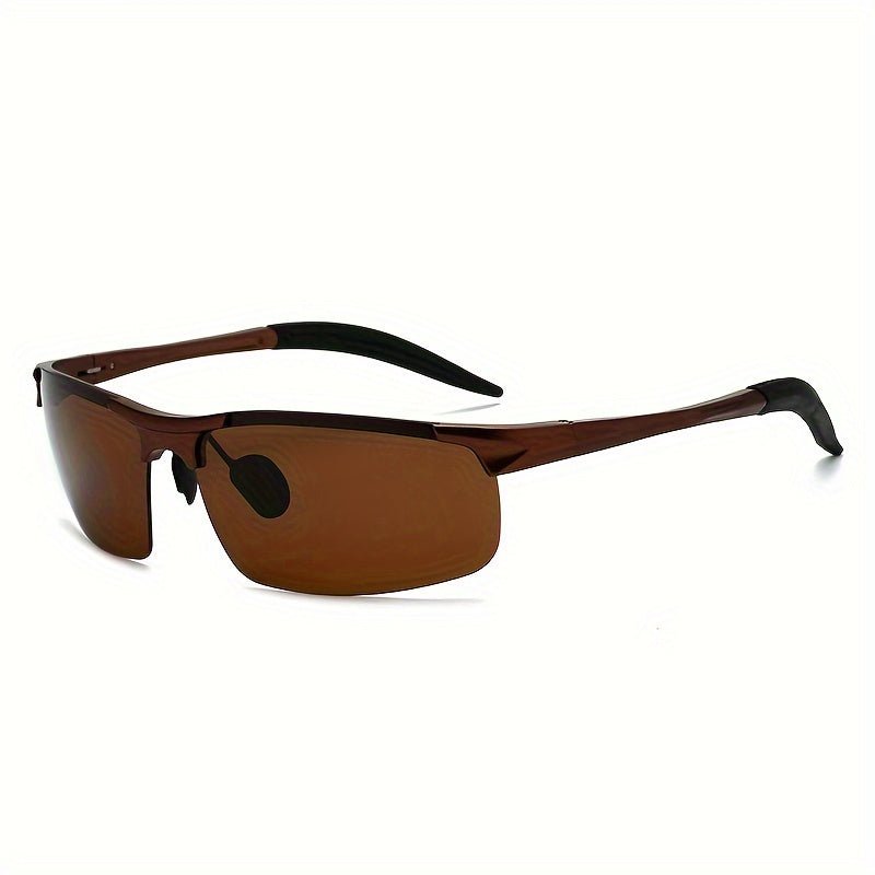 Top Sports Sunglasses Al-Mg Alloy Glasses Driving HD Polarized UV Protection UltraLight Golf Fishing Cycling UV400 Sports Sunglasses
