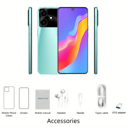 6.53 " Incell Original HD Perforated Screen Smart Phone, Multi-Function Smart Phone, MTK6737 4 Core CPU, 4G Network, 720*1600 Resolution Memory 6+256GB, GPS, Camera 2MP+13MP, Support 10W Fast Charge