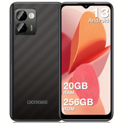 DOOGEE N50 Pro Mobile Phones, 20GB RAM + 256GB ROM/1TB TF Smartphone Android 13, Octa Core, 6.52" HD+ Smart Phone with 4200mAh, 50MP Camera, 4G Dual SIM, Face ID/Fingerprint