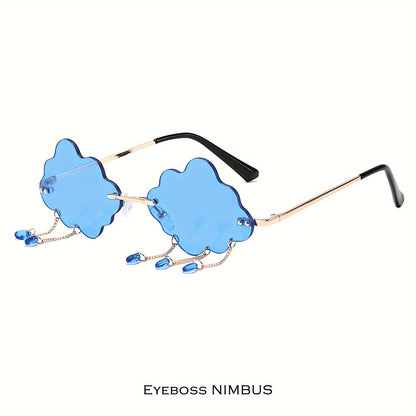 Funny Rainy Day Rimless Design Personalized Cloud Sunglasses