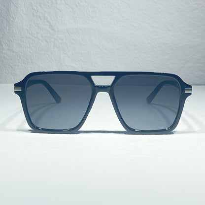 Stylish Double Bridge Gradient Sunglasses - Fashionable Shades for Women and Men - Perfect for Driving, Beach Party, and Casual Everyday Wear