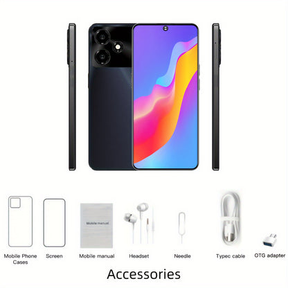 6.53 " Incell Original HD Perforated Screen Smart Phone, Multi-Function Smart Phone, MTK6737 4 Core CPU, 4G Network, 720*1600 Resolution Memory 6+256GB, GPS, Camera 2MP+13MP, Support 10W Fast Charge