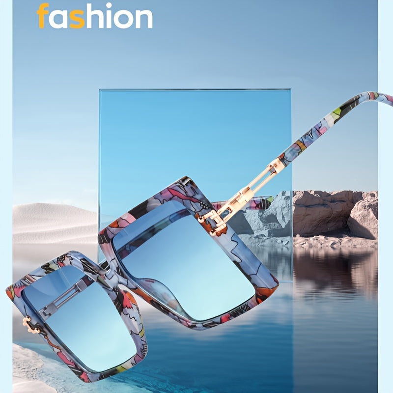 Stylish Oversized PC Frame Sunglasses for Women - Polarized Lens, AC Material, Professional Sports Glasses for Hiking, Outdoor Activities, and Everyday Wear - Durable, Comfortable, and Trendy Accessories