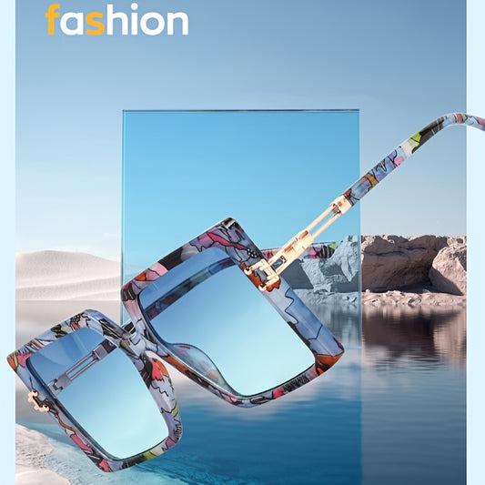 Stylish Oversized PC Frame Sunglasses for Women - Polarized Lens, AC Material, Professional Sports Glasses for Hiking, Outdoor Activities, and Everyday Wear - Durable, Comfortable, and Trendy Accessories