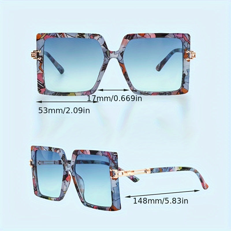 Stylish Oversized PC Frame Sunglasses for Women - Polarized Lens, AC Material, Professional Sports Glasses for Hiking, Outdoor Activities, and Everyday Wear - Durable, Comfortable, and Trendy Accessories