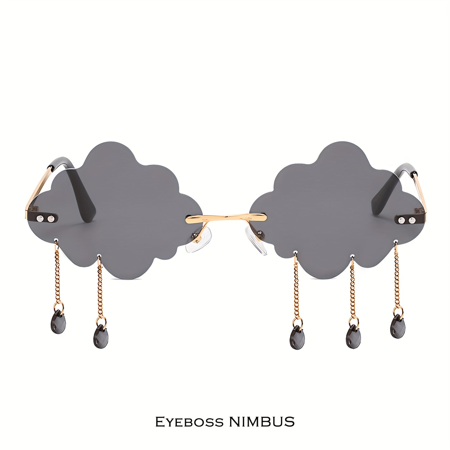 Funny Rainy Day Rimless Design Personalized Cloud Sunglasses