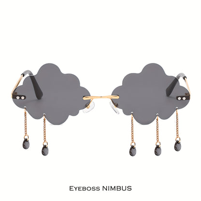 Funny Rainy Day Rimless Design Personalized Cloud Sunglasses